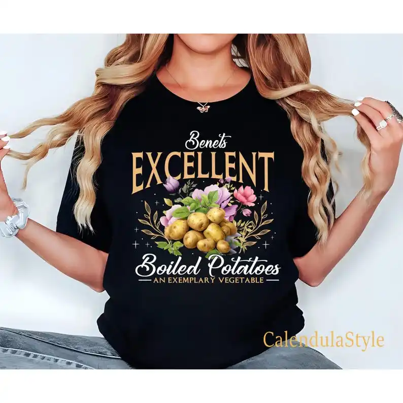 Excellent Boiled Potatoes T-Shirt, Pride and Prejudice Tshirt, Gift for Book Lovers, Funny Literary Shirt