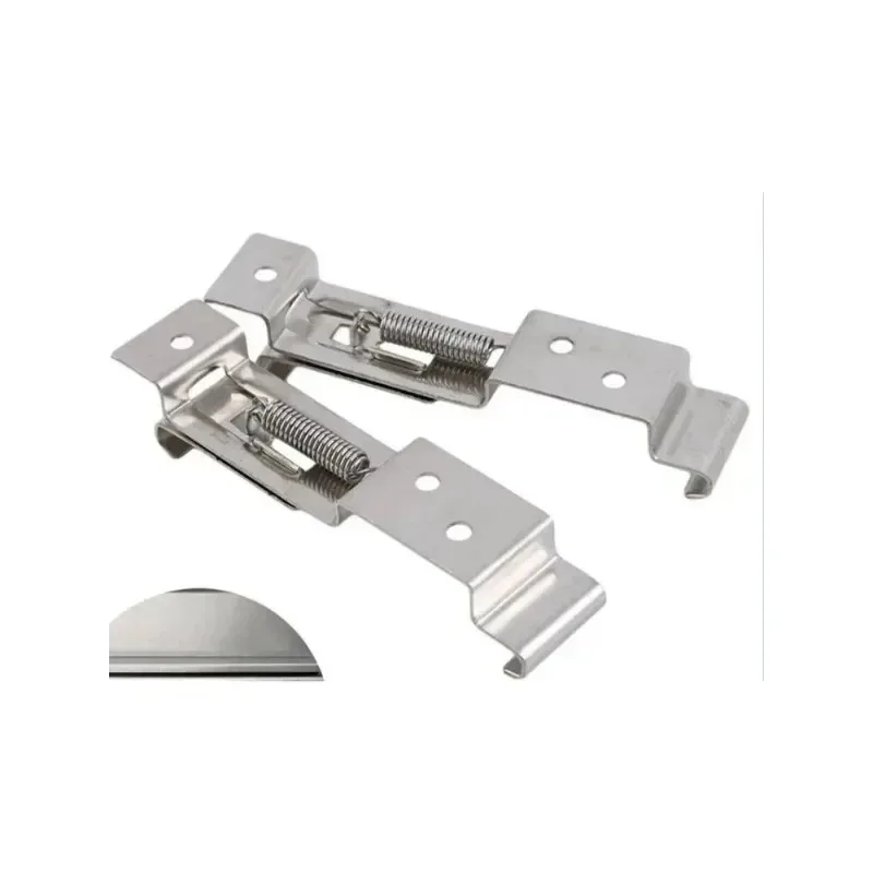 

Hot Trailer Number Plate Clamp Rectangular Car License Plate Spring Loaded Stainless Steel Bracket Car Frame Rack 2PCS