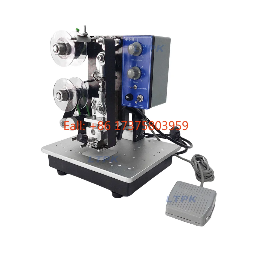 Low  Price HP-241B Semi Automatic Plastic Bottle Plastic Foil  Expiration Date Ribbon Coding Machine