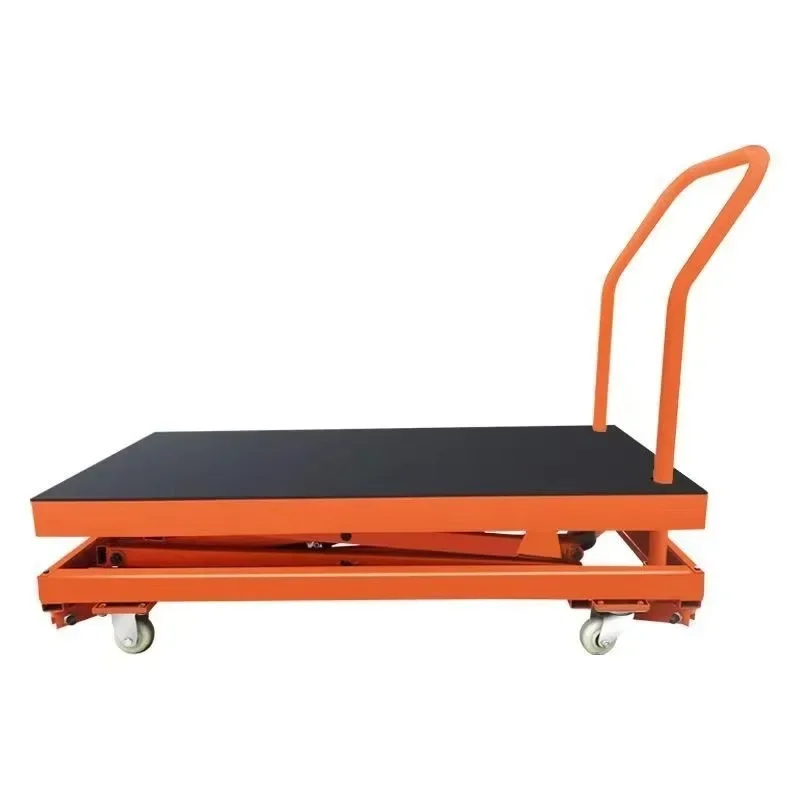 Electric lifting horse stool Hydraulic platform truck Trolley Scissor type Workbench Small Bricklaying Interior decoration