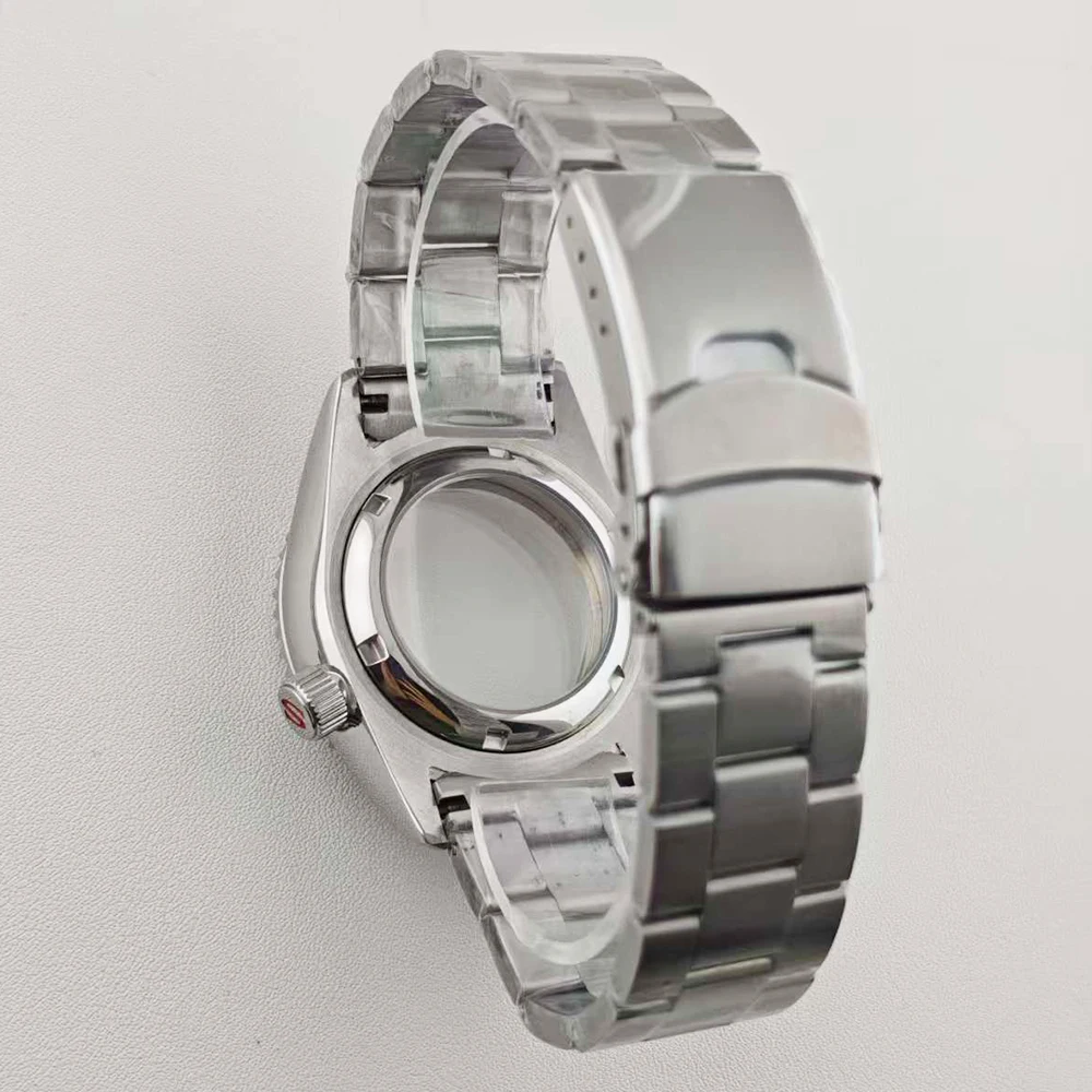 42mm Watch Case nh35 Case No Crown Protector Sapphire Glass Waterproof fit 28.5mm Dial NH35/NH36/NH38/NH70 Movements Watch Parts