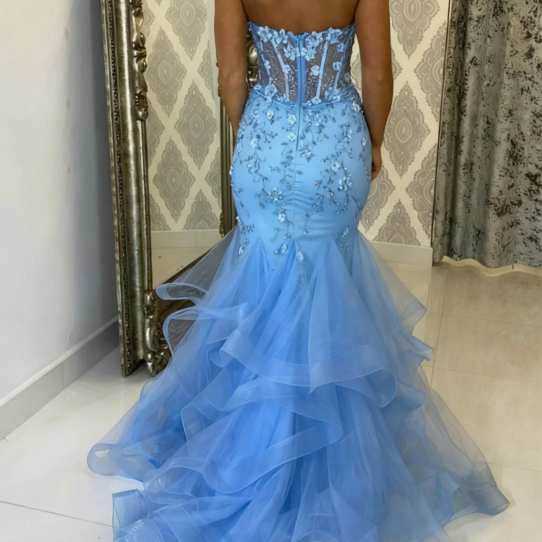 Charming Appliques Floor Length Birthday Party Prom Gowns Personalized Exquisite Illusion Evening Dresses Custom Made