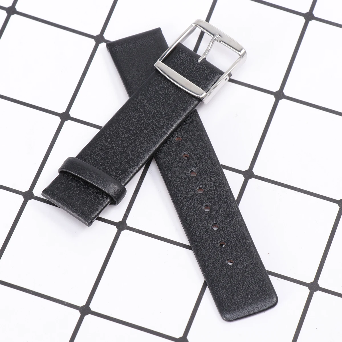 

Watch Strap Ultrathin Watch Strap Watch Replacement Strap Compatiple for Watch (20mm Black)