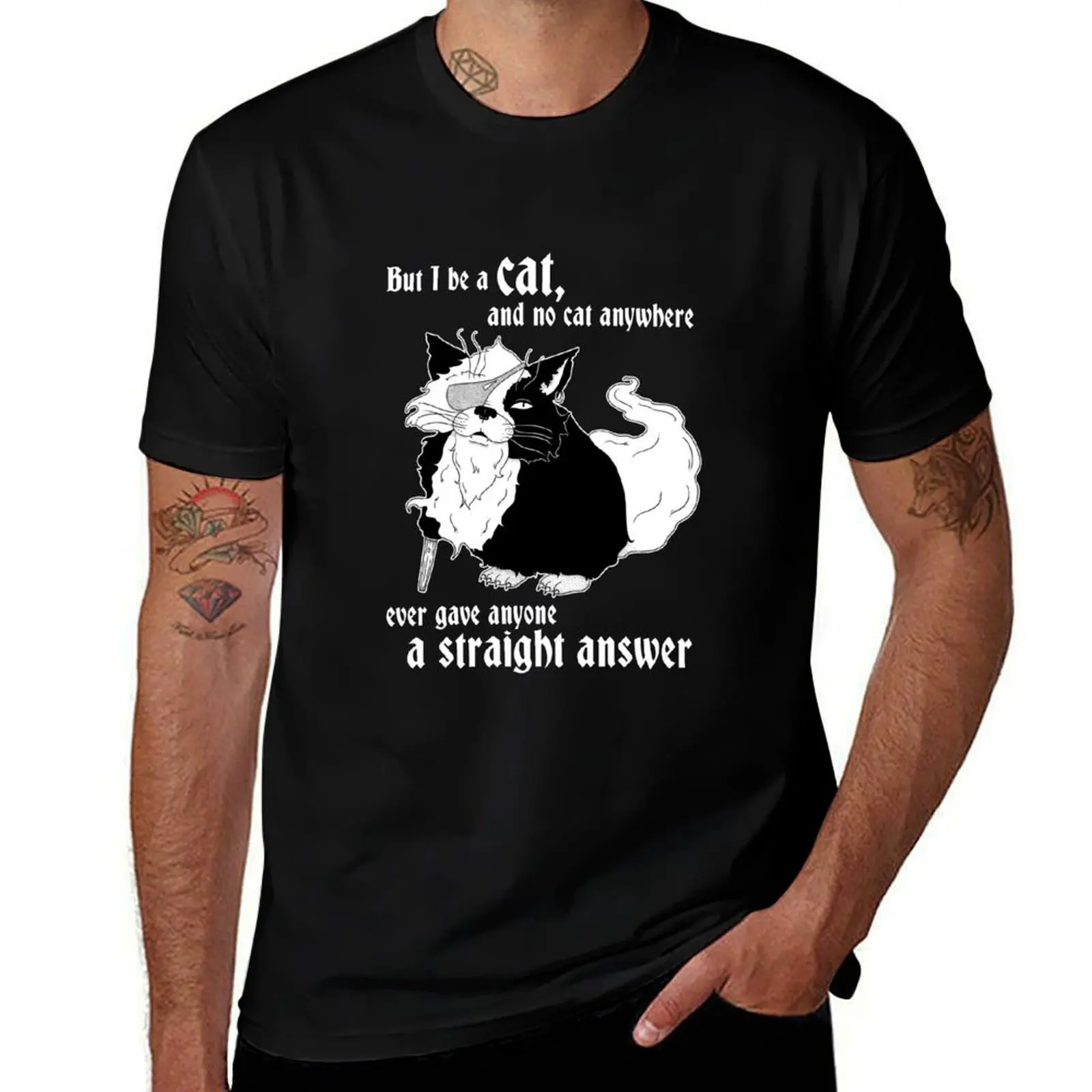 

I be a cat - The Last Unicorn - On Black T-Shirt Work Duty Casual T-Shirt