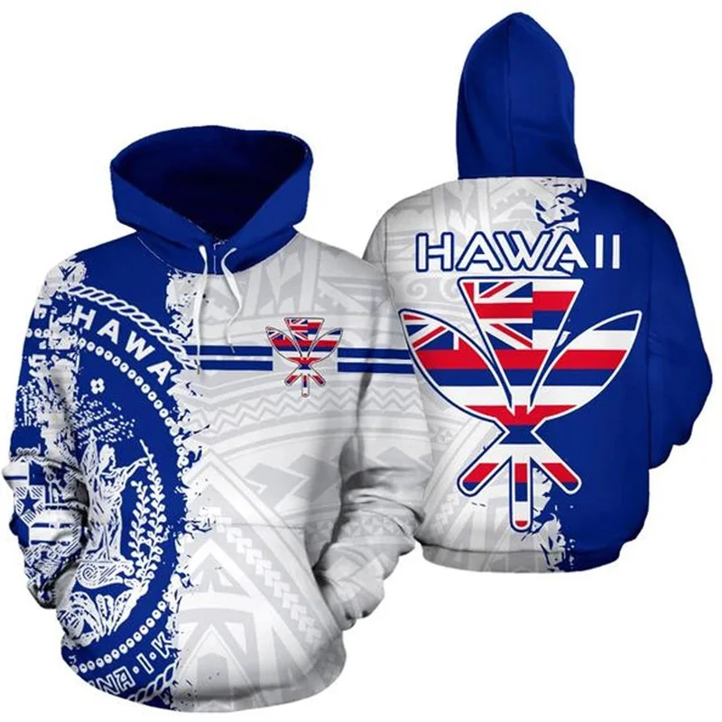 Fashion Men's Hoodie Polynesian Pride 3D Printed Hawaii Pullover Sweatshirt Unique Personality Streetwear Autumn Soft Hoodies