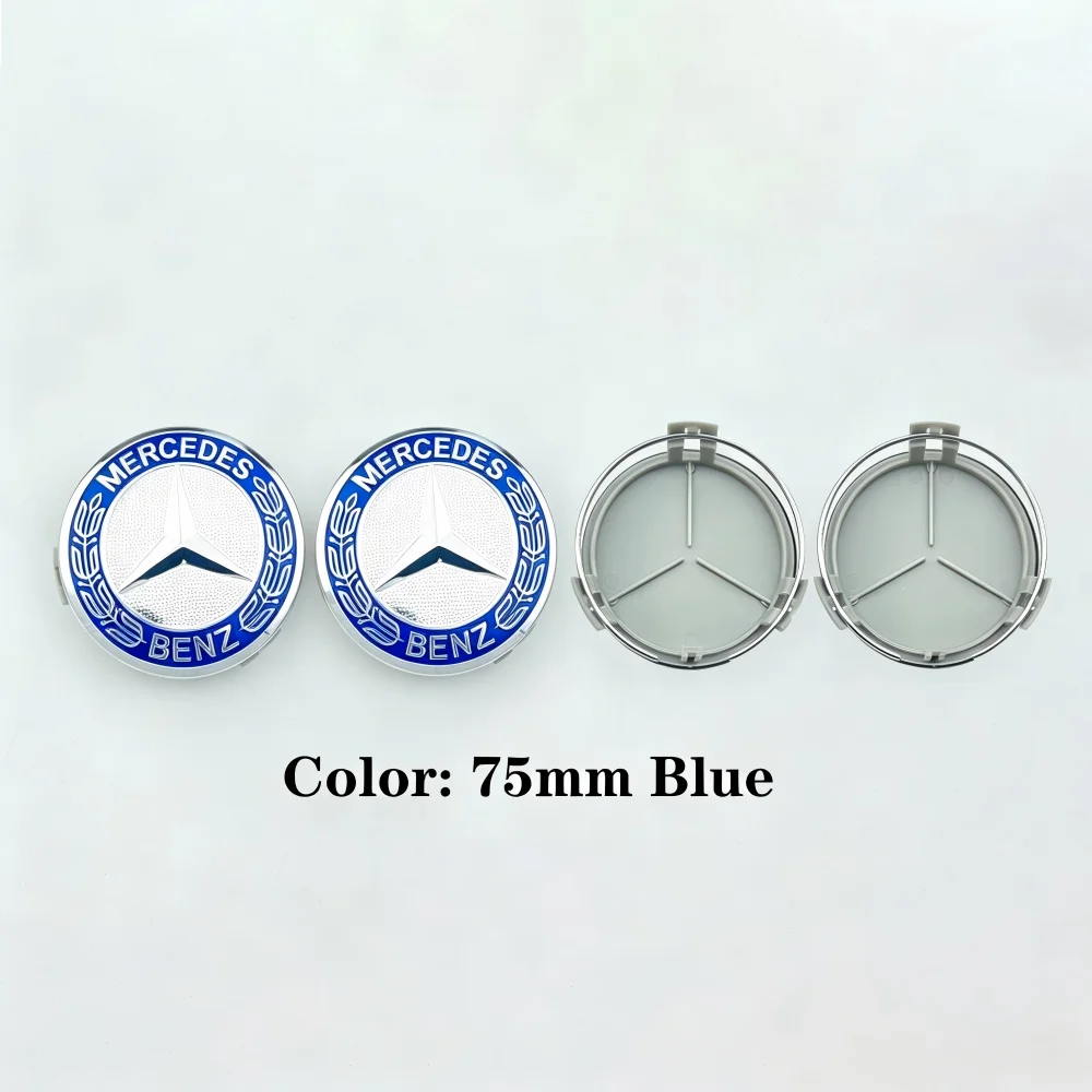 4pcs 75mm Car Wheel Center Logo Hub Cap For Mercedes Benz B/C/E/S W211 W205 W213 W203 C218 A207 CLA CLS E Class accessories - view 4