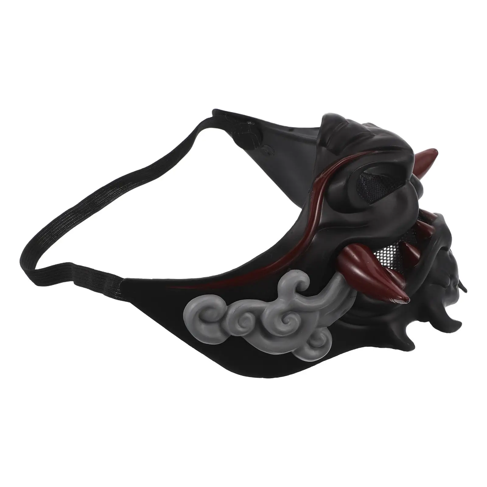 Mask Dress up Half Face Samurai Japanese Cosplay Cool Plastic Costume Men and Women
