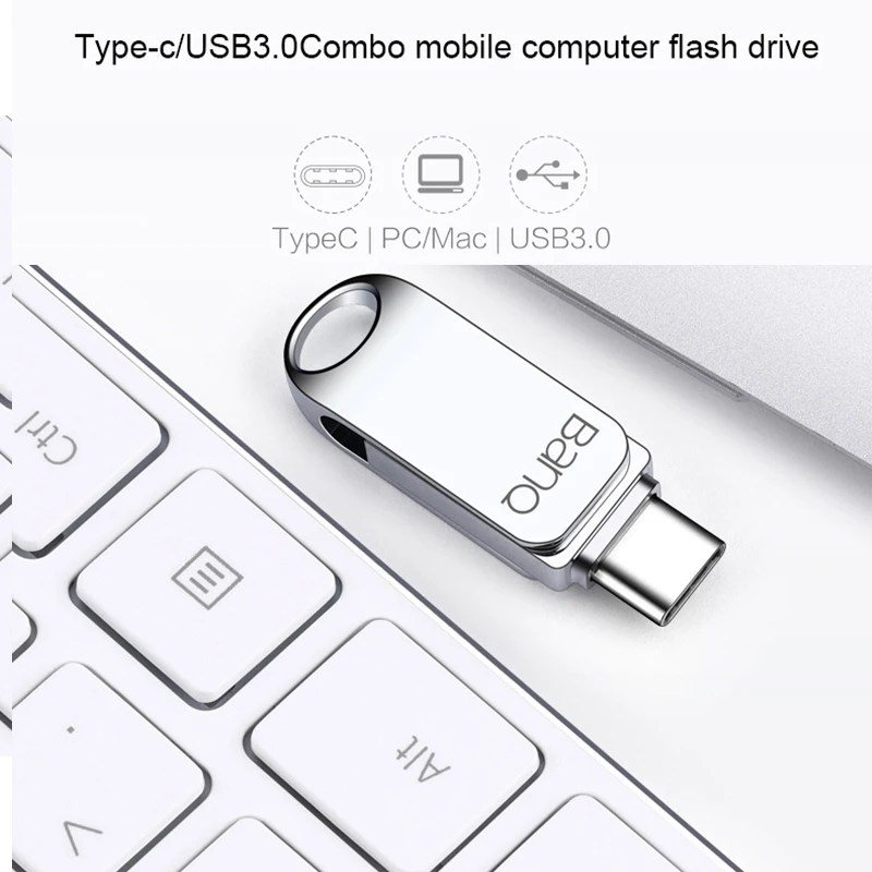 Chave 64gb 3.0 gb tipo c pendrive de alta velocidade 2 em 1 mini vara da memória pen drive 32gb otg usb 128 pen drive usb c61 usb