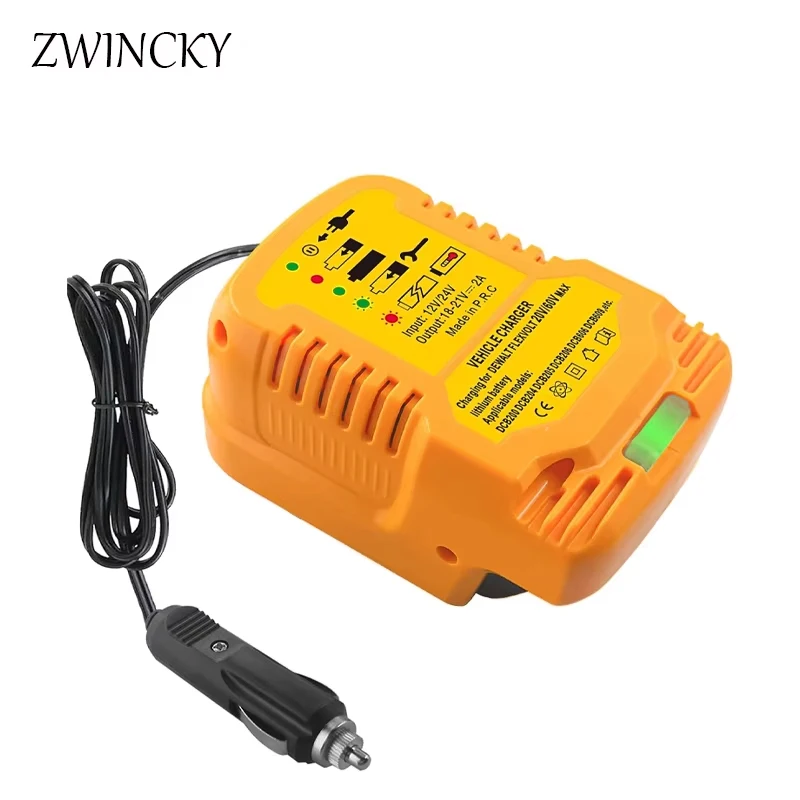 Replace Mini Car Charger for Dewal 20V Battery Portable Quick Car Charger for Dewal，20V/60V Cigarette Lighter Plug 1/2 Size