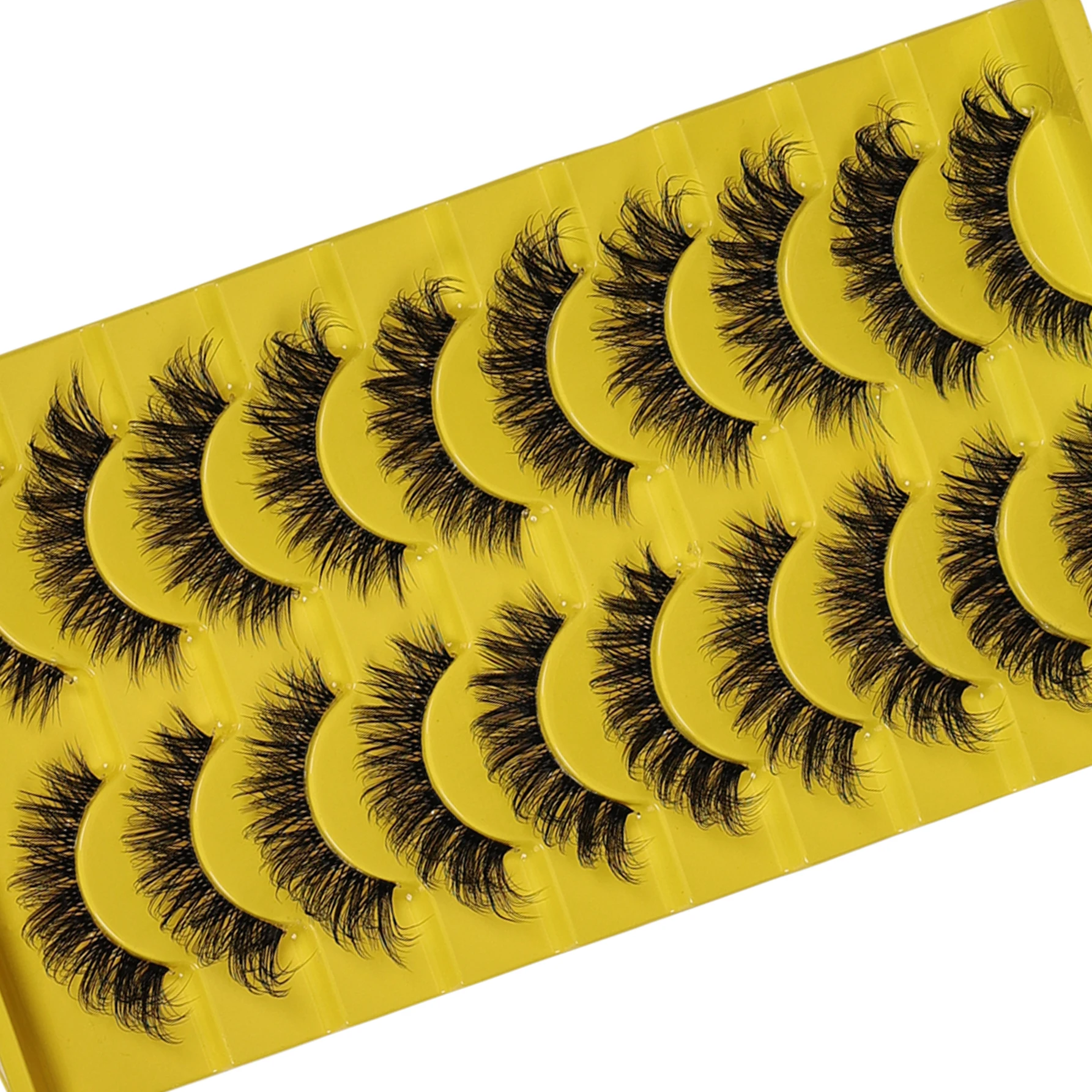 30 Paar/60 Paar Wimpern, transparentes Band, natürliche, flauschige Wimpern, natürlicher Look, russische Streifenwimpern