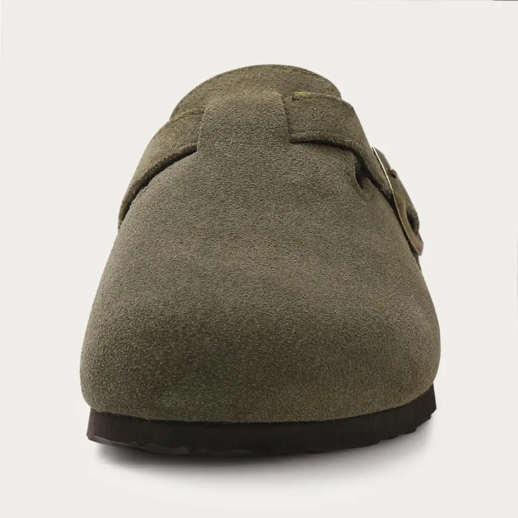 Shevalues Wildleder-Clogs für Damen und Herren, Sommer-Kork-Mules, Weiche Fußbett-Sandalen mit Fußgewölbestütze, Neue Freizeitmode, Echte Clogs – Detail 13