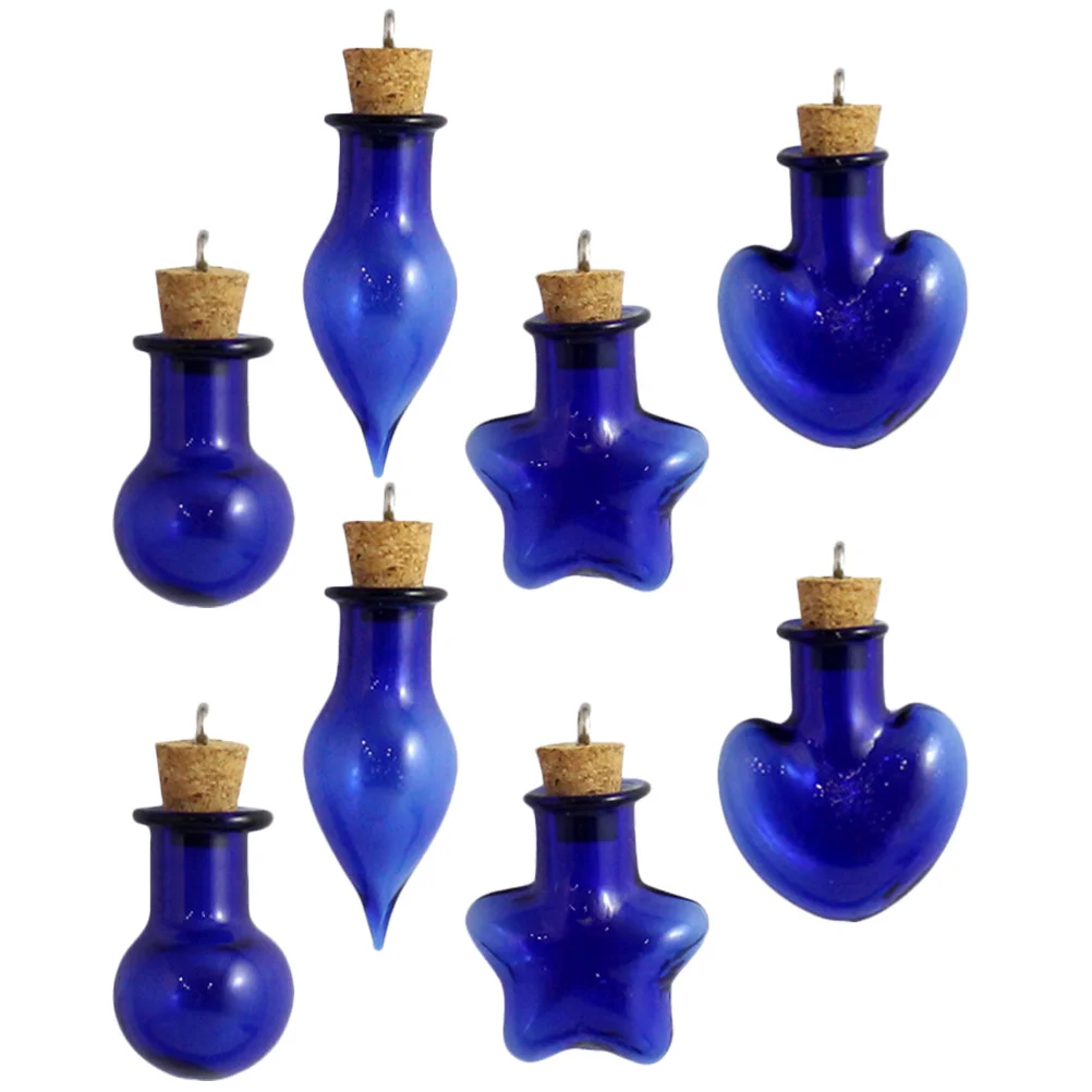 

8Pcs Glass Bottle Charms Small Jars with Cork Lid for Honeymoon Party Favors DIY Perfume Containers Clear Storage Jars