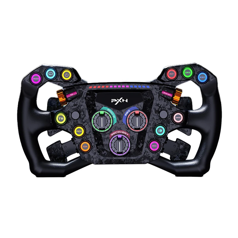 PXN GT ONE Racing Simulator Custom Button F1 Formula Quick Release Carbon Fiber Paddle Game Steering Wheel GT Wheel Controller view 6