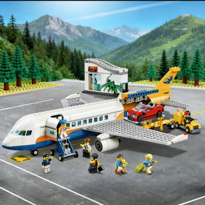 

60262 Городской аэропорт: Модель самолета 60262, конструктор, развивающая игрушка для детей, подарок