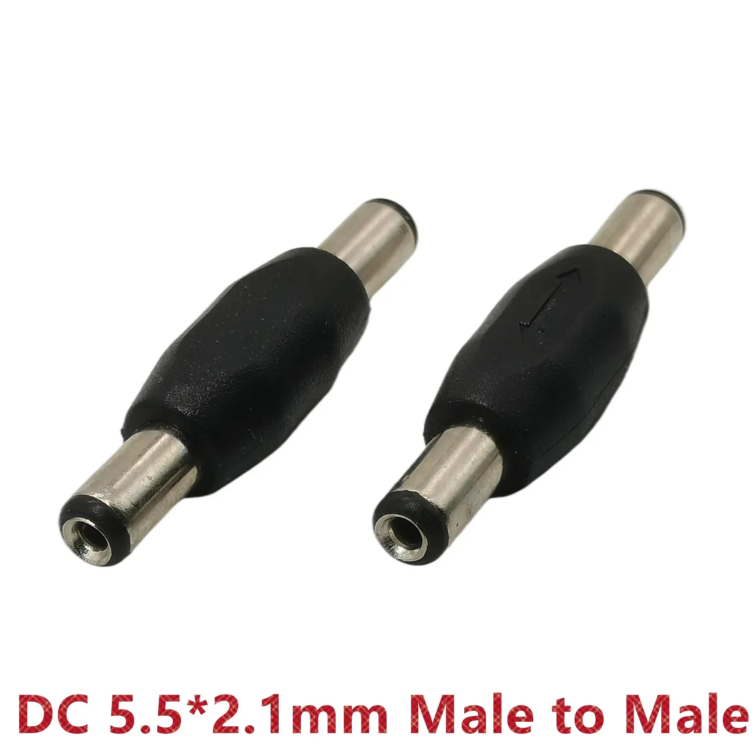 DC 5.5mm x 2.1mm Male to Male Adapter, Jack 5.5*2.5mm Male to Male,5.5*2.1mm Connector 2-pack