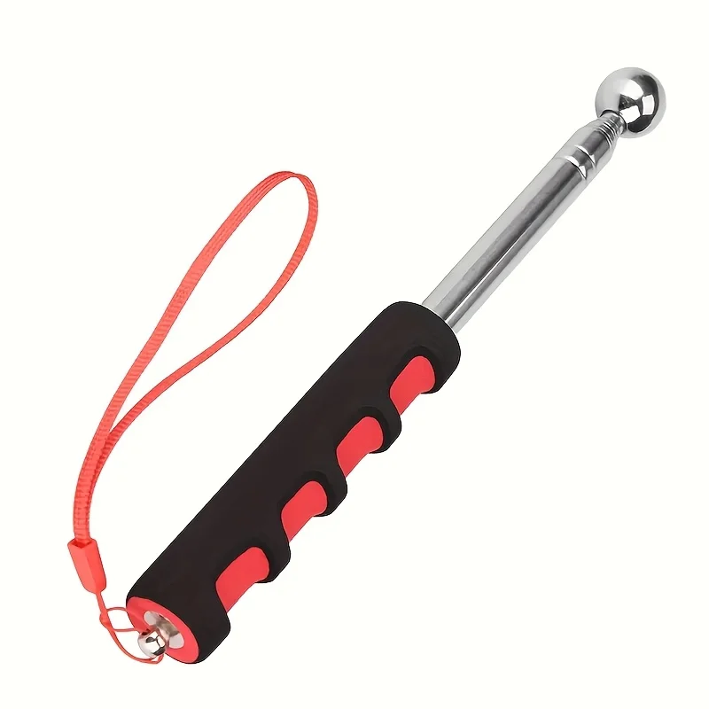 115cm Telescopic Tapping Hammer Sound Check Detector Anti Vibration Stainless Steel Inspection Tool for Wall Floor Contractors