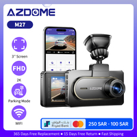 AZDOME M27 Dash Cam 2K 1440P Car DVR WIFI 3'' IPS Screen Dashcam Car Camera Parking Mode Night Vision Video Recorder G-Sensor