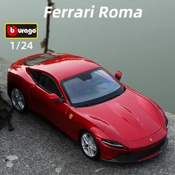 Bburago 1:24 Ferrari Roma Alloy Sports Car Static Die Cast Vehicles Model Toys Diecast Voiture Gifts Collectible