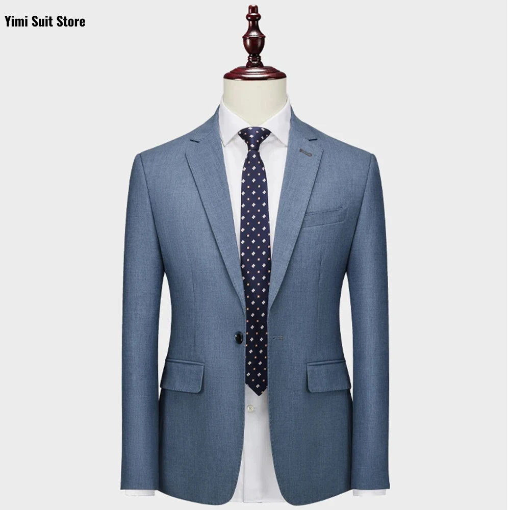 YiMinpwp Premium costume pour hommes 3 pièces beau affaires coupe ajustée Satin une boutonnage formel fête de mariage marié costumes XS-5XL