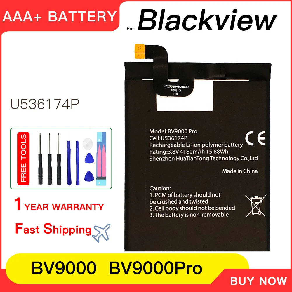 

Genuine BV9000 For Blackview BV9000 /Bv9000 Pro BV9000pro Smart Mobile High Quality 4180mAh mobile batteria batteries+free tools