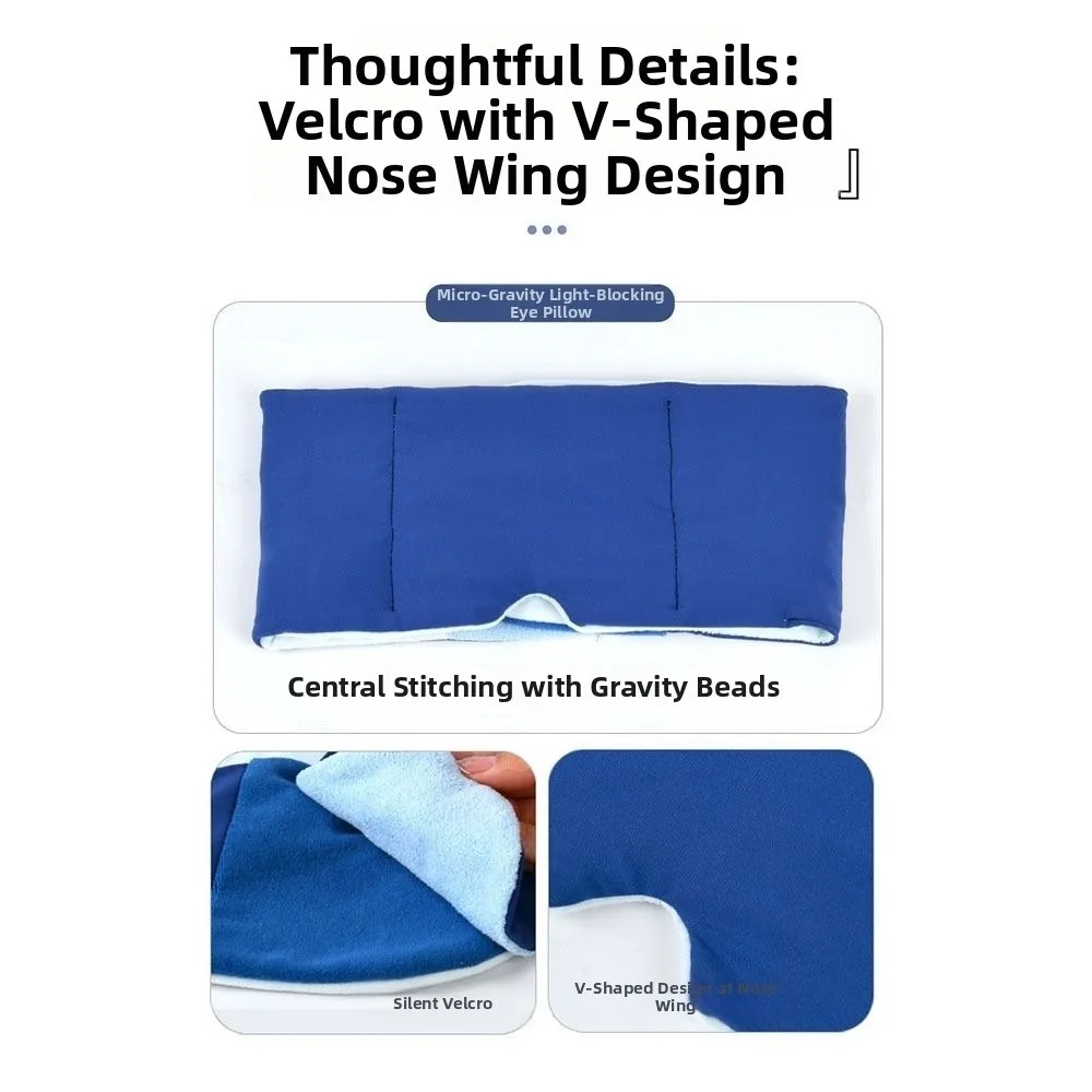 Ultra Light Gravity Weighted Eye Mask Skin-Friendly Soft Breathable Light Blocking Eye Mask Sleep Aid Double-sided Use