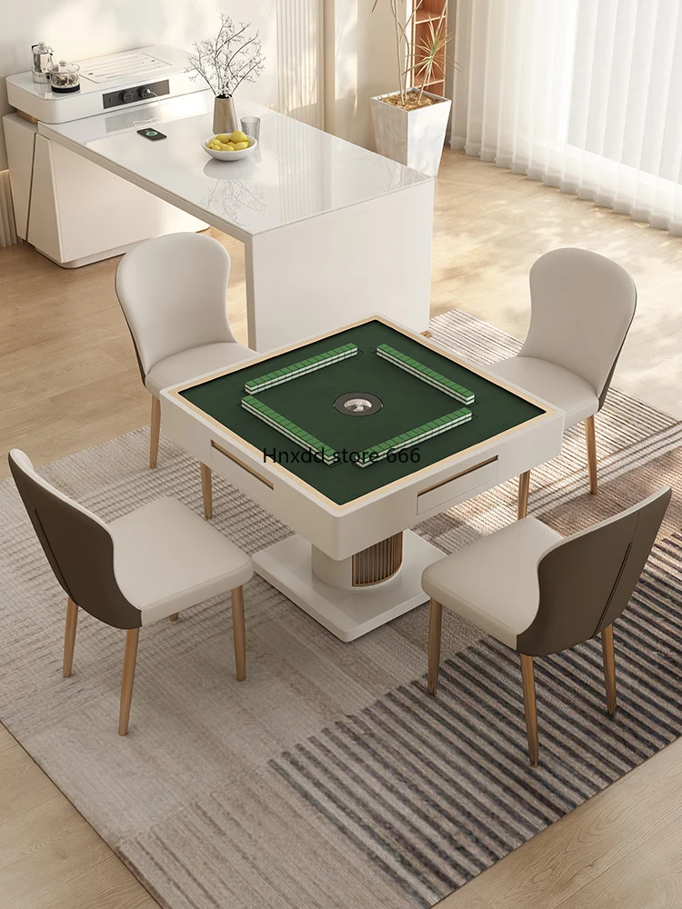 Rock slab dining table Island mahjong table integrated dual-purpose