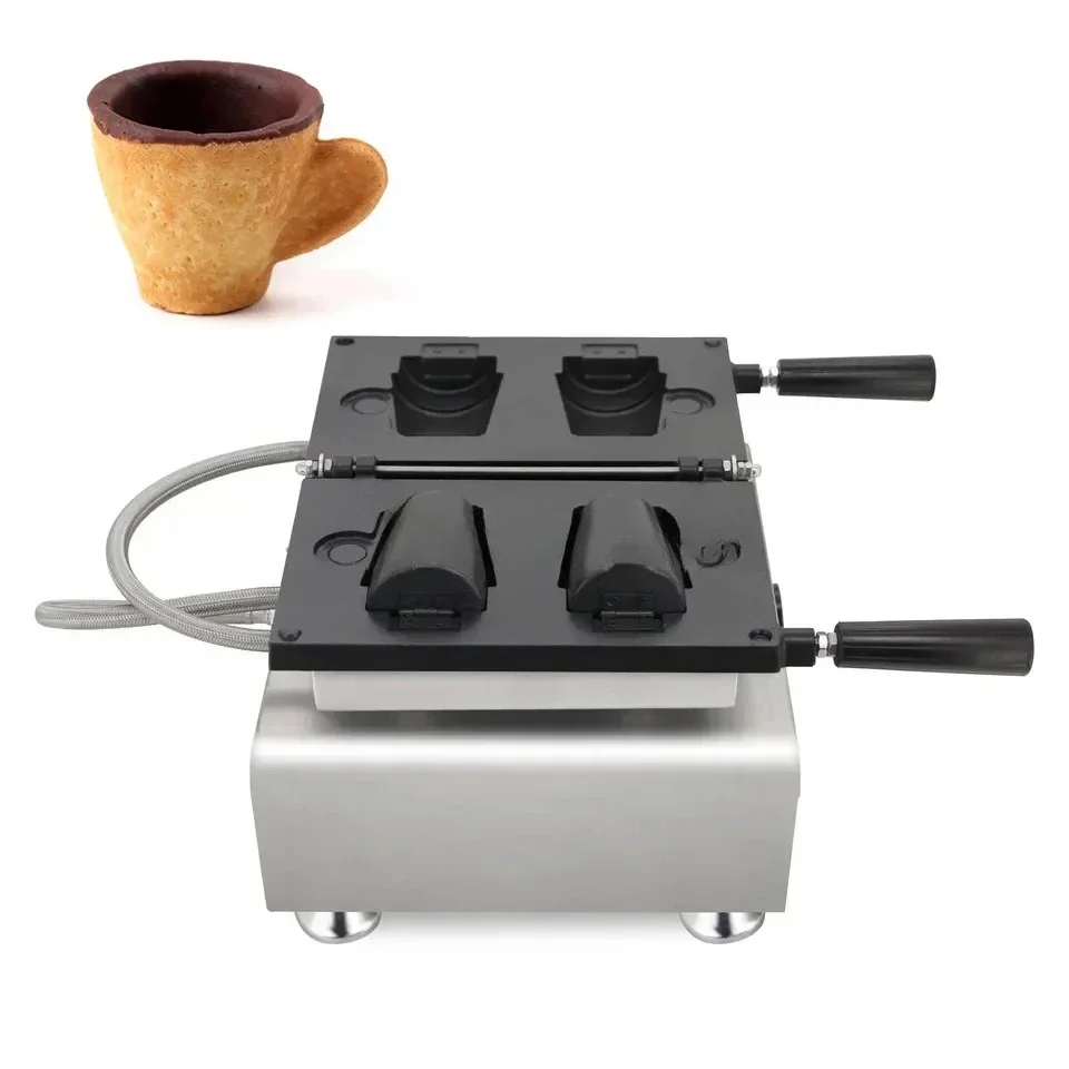 

Commercial Electric Biscuit Tea Cup Baker Machine Edible Coffee Cup Machine for the Production of Waffle Cups