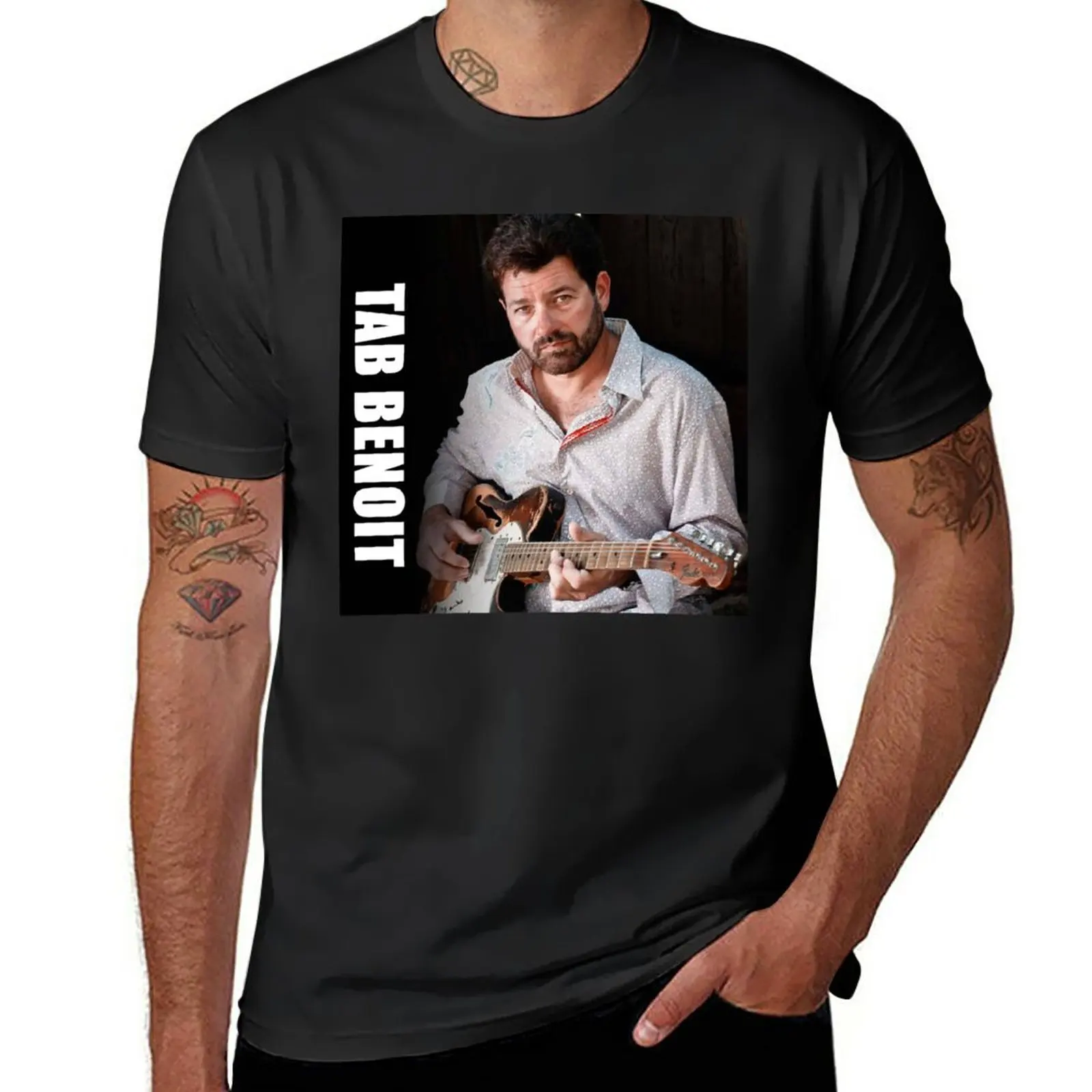 Tab Benoit Music Tour T-Shirt tees Short sleeve tee sweat heavy weight t shirts for men