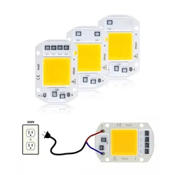 LED COB โคมไฟลูกปัด IP65สมาร์ท IC ไม่จำเป็นต้องใช้ไดรเวอร์10W 20W 30W 50W AC 220V 110V DIY ไฟ Led หลอดไฟ Led Spotlight กลางแจ้งชิป Lam