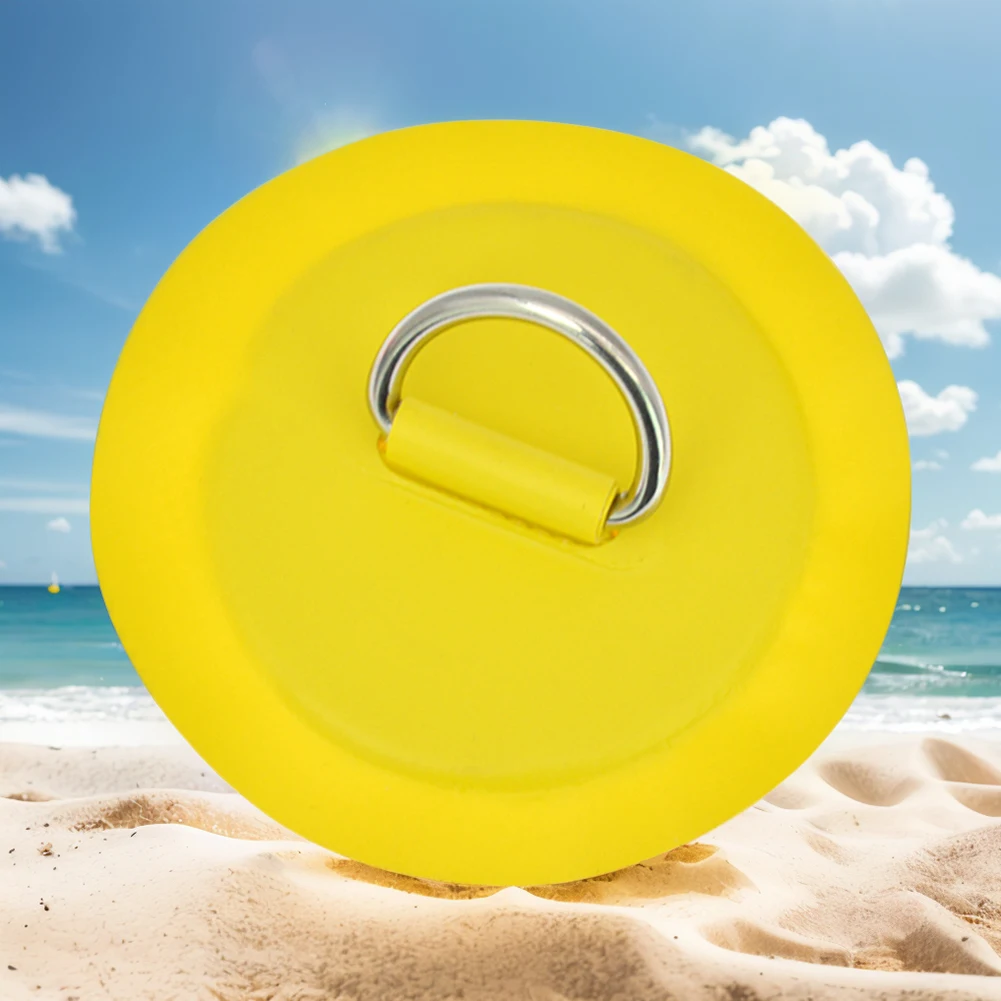 8cm D-Ring Patch D Ring Pad Round Shape SUP D-Ring Patch Seawater Resistant D-Ring PVC Patch for Inflatable Boat Kayak