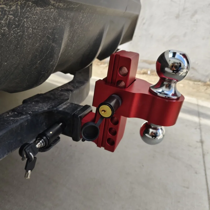 Adjustable Trailer Hitch Fits 2-5/16Inch Receiver 6-Inch Drop/Rise Aluminum Drop Hitch Tow Hitch With 2 Pcs Stainless Steel Lock