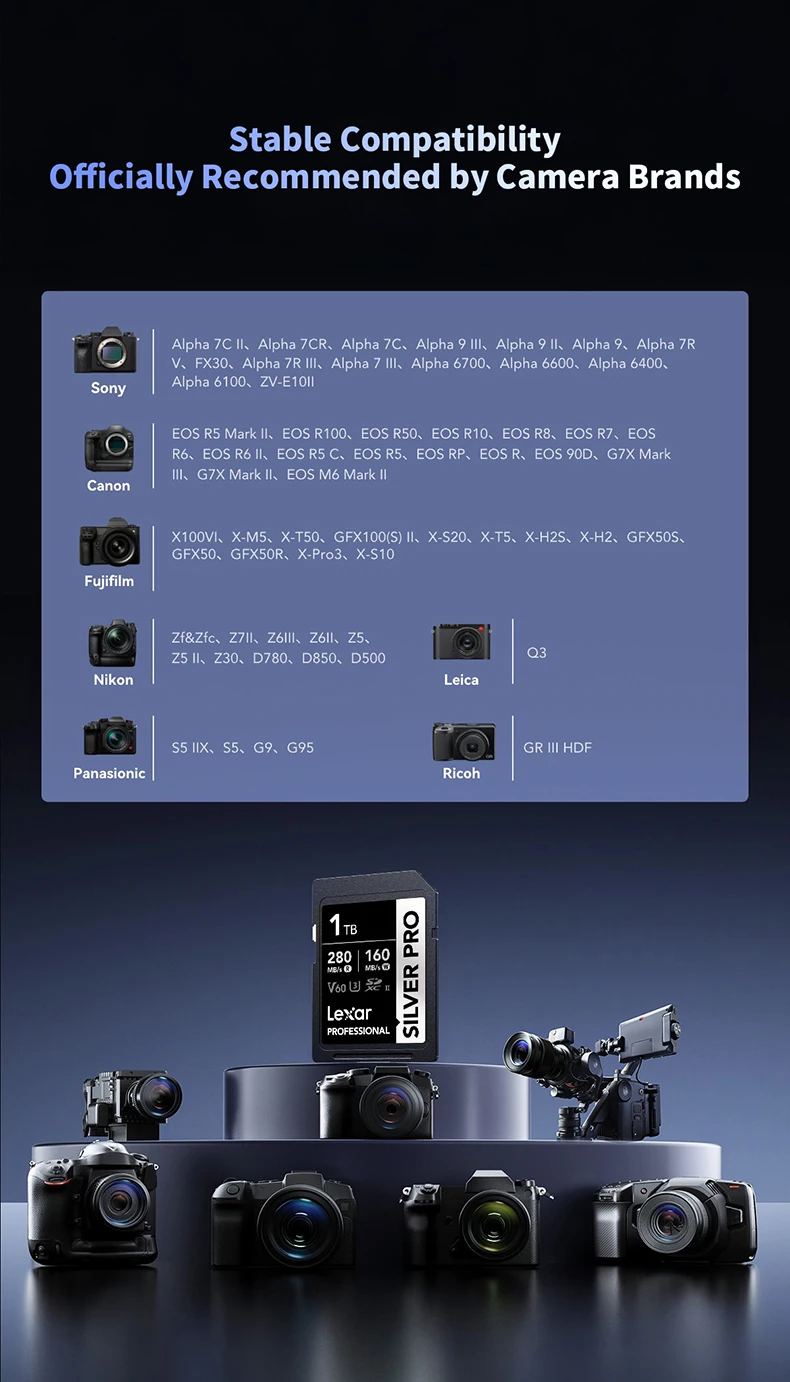 Lexar Professional Speicherkarte SILVER Pro V60 C10 UHS-I 4K Ultra HD Bildqualität Flash-Karte für DSLR-Kamera – Detail 2