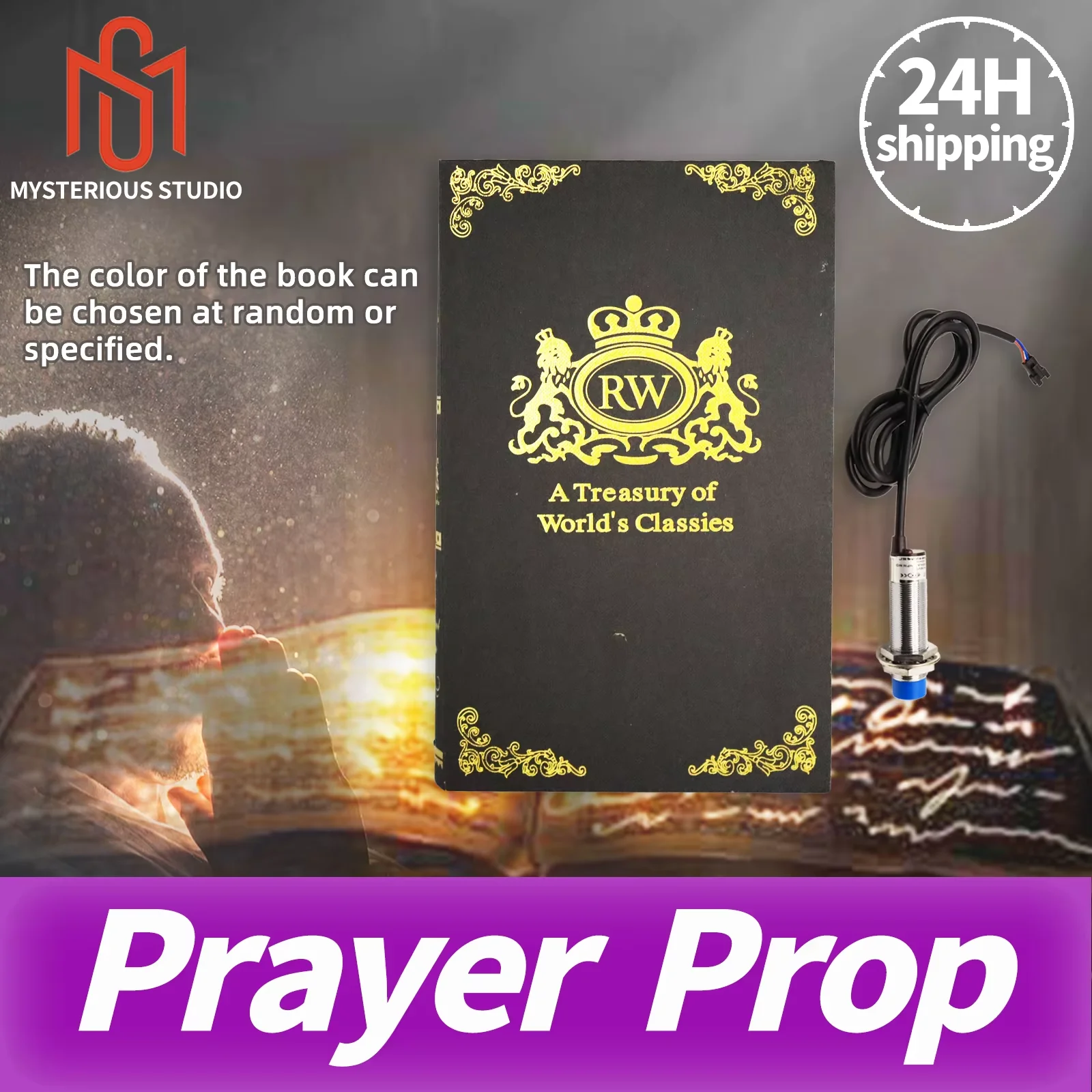 

Таинственная студия, секретная комната, игровой механизм, реквизит, электронная головоломка 1987, металлический датчик, молитва, молитва, сенсорная книга