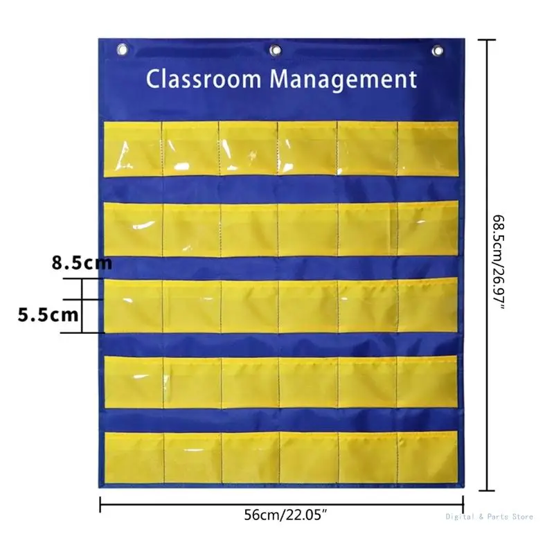 Gráfico bolso do centro organização do gráfico bolso para gerenciamento sala aula M17F para pré-escola