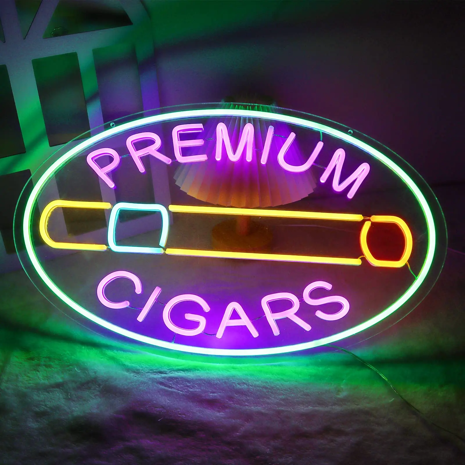 

Large Size Cigars Neon Sign for Smoke Tobacco Business Display Dimmable Neon Lights for Cigar Lounge Smoke Shop Light