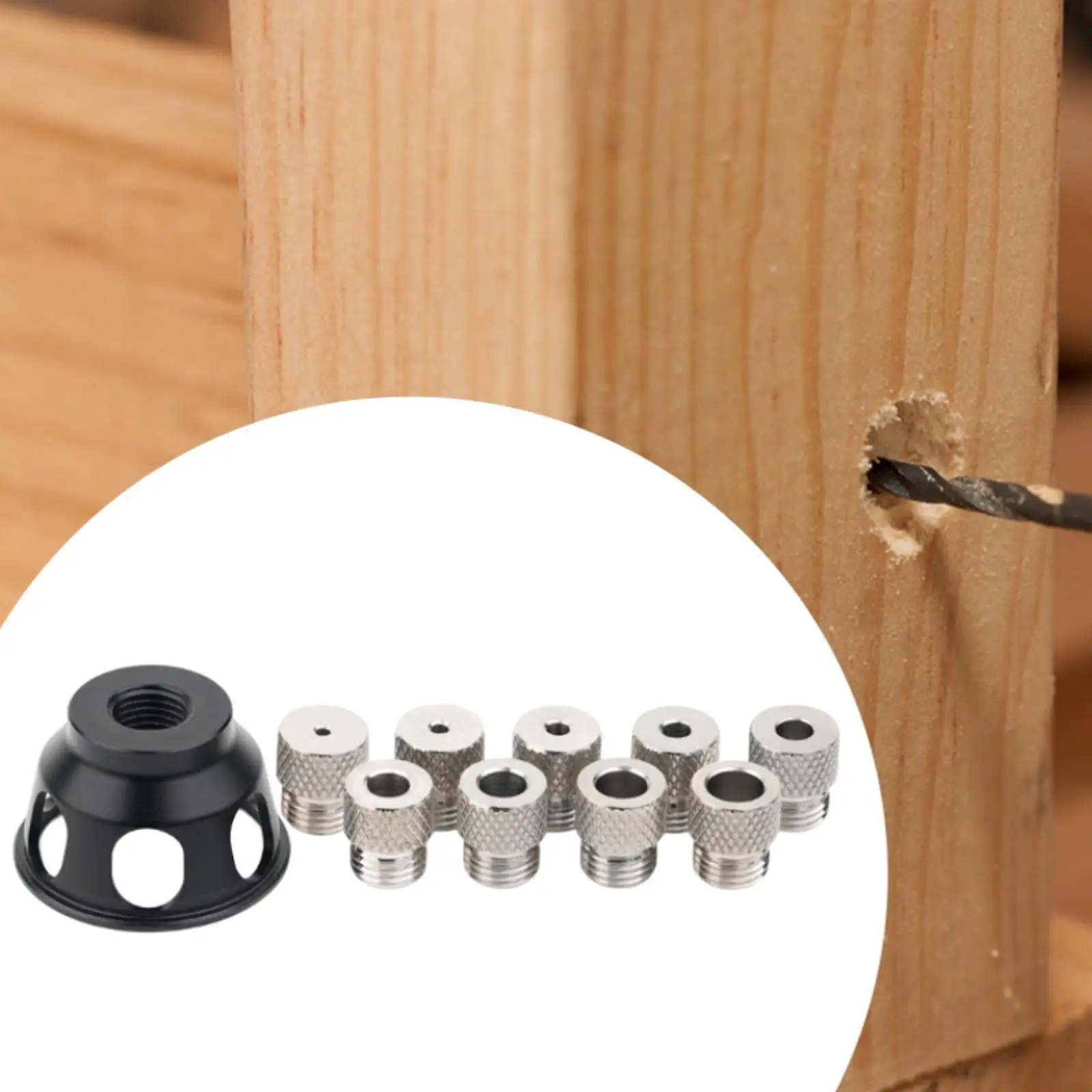 แนวตั้งเจาะคู่มือ Doweling Jig Kit อลูมิเนียมอุปกรณ์เสริม Punch เครื่องมือสําหรับช่างไม้ Crafting Worker DIY เฟอร์นิเจอร์งานไม้