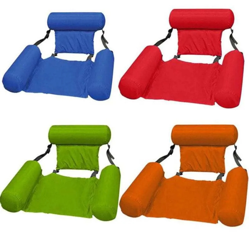 Water leisure folding double backrest floating hammock diving swimming inflatable lounger floating bed sofa