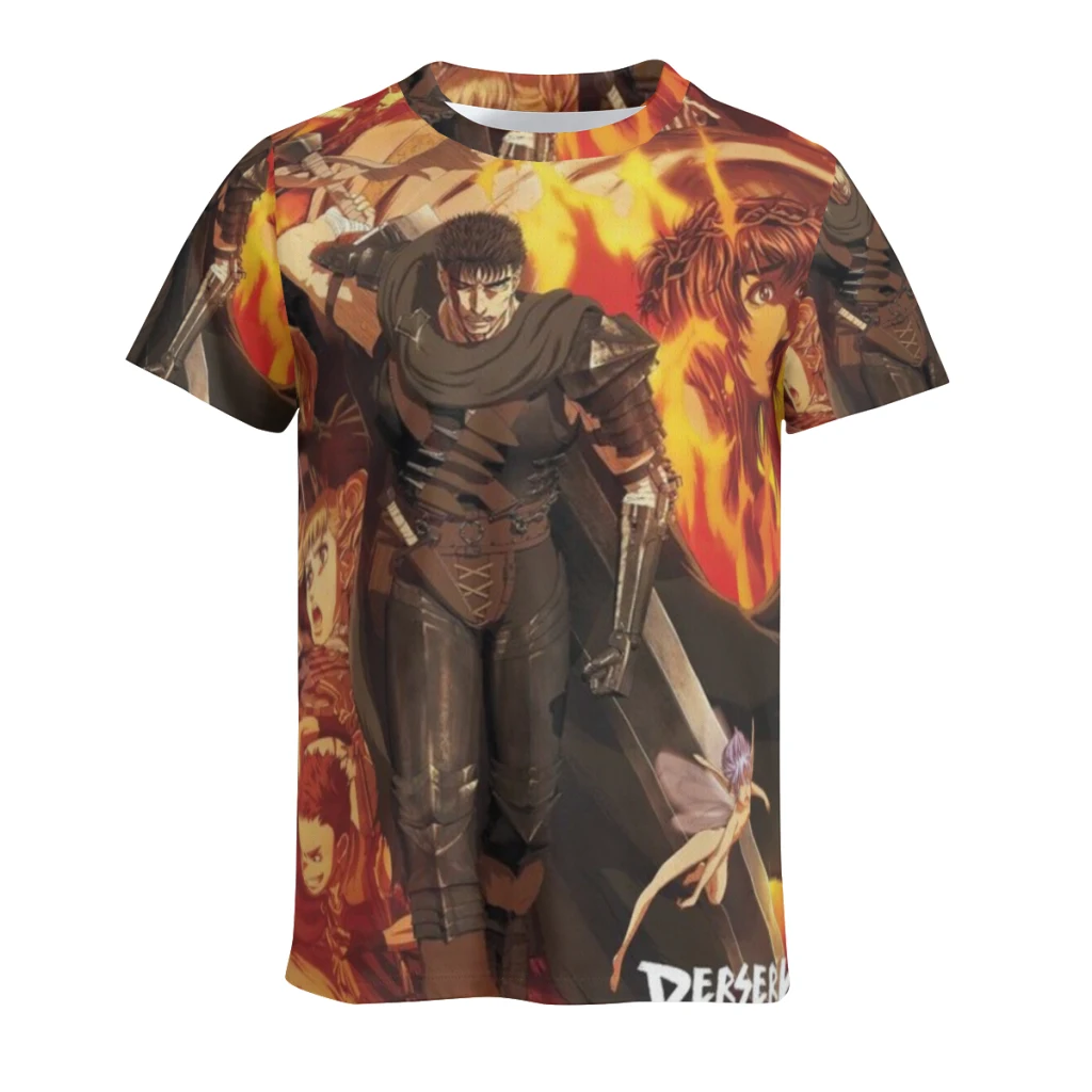 

Berserk T Shirt For Men Summer Cotton Tops Solid Colors Tshirts O-neck Men Clothing Plus Size M to 6XL