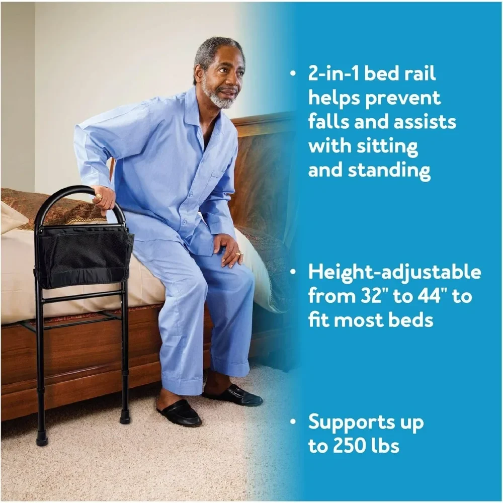 Bed Rails for Elderly Assistance  Bed Safety Rails for Seniors - Adjustable to Fit Twin, Full, Queen and King Size Beds