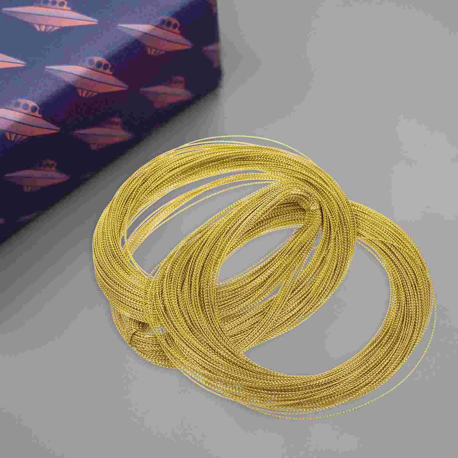 

100m Metallic Cord Jewelry Thread Craft String Lift Cord for Jewelry and Craft Making (Gold) metallic jewelry string