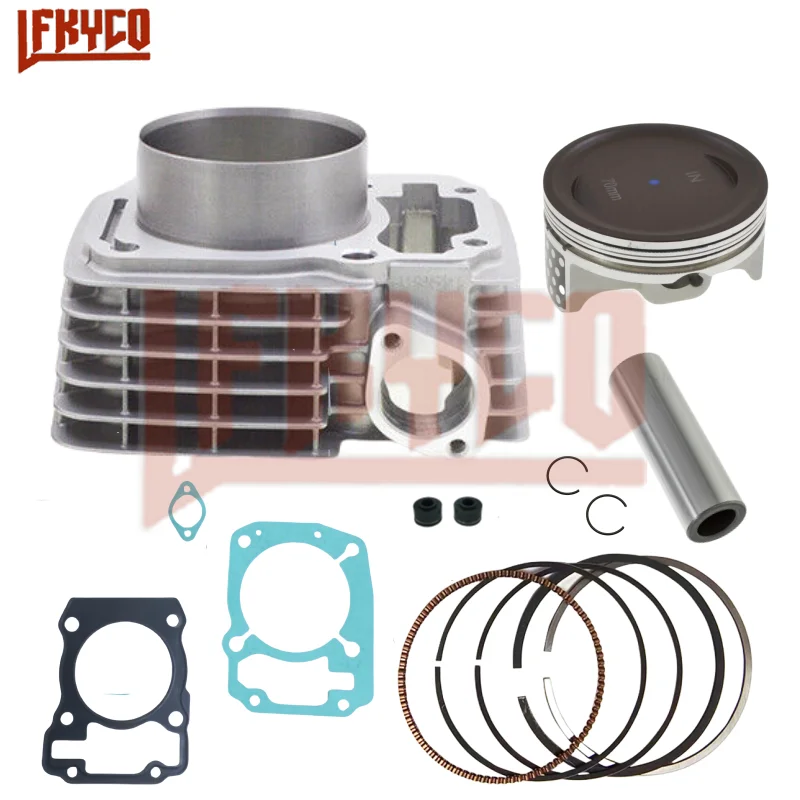 70mm Bore Motorcycle Cylinder Piston Gasket Top End Kit for Honda XR150 CBF150 Upgrade CBF185 CBF200 XR200 Motor Engine Parts