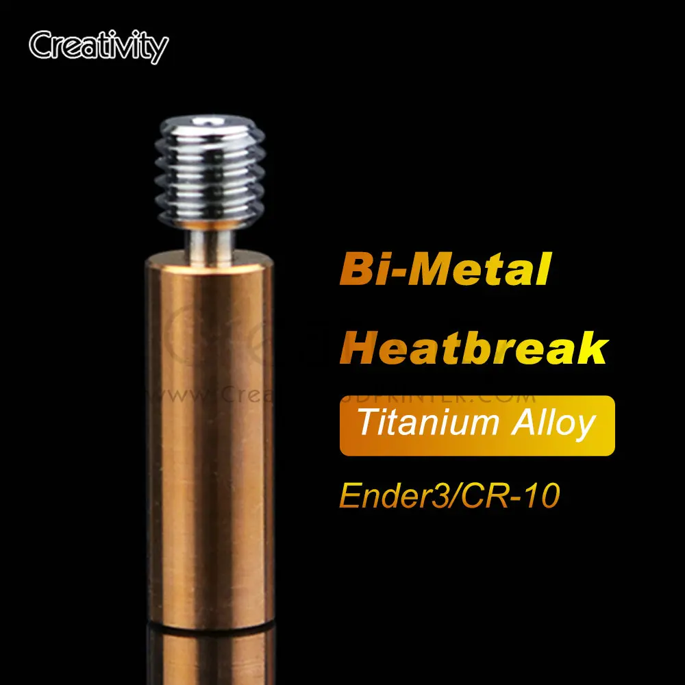 Ender3 CR10 Bimetal Heatbreak Titanium Alloy Heat Break Throat For Neptune 4 CR-10S Ender 3V2 1.75MM Copper Plating Throat
