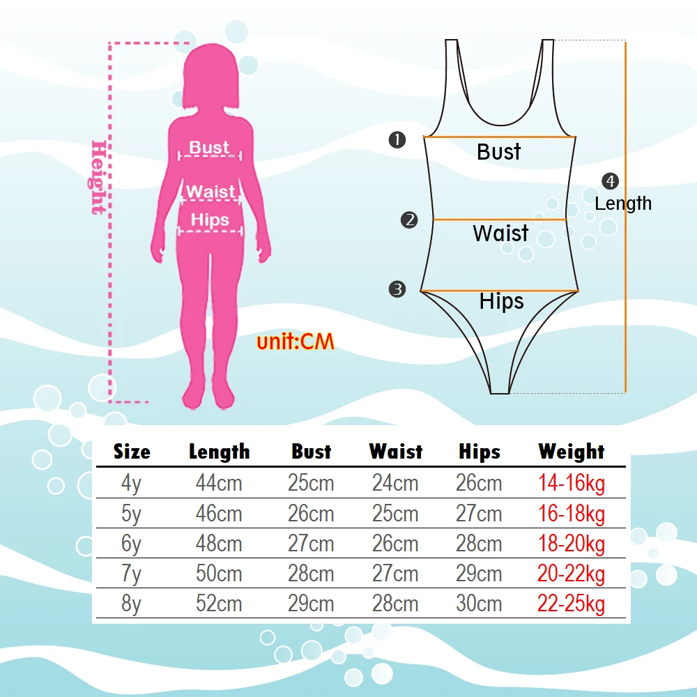Jednoczęściowy stroje kąpielowe dla dziewczyn jednoczęściowy syrenka rybia łuska dla 4-8 lat