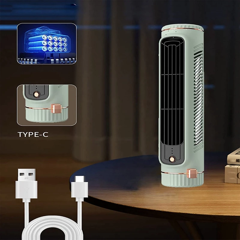 Portable Automatic Remote Air Conditioner, USB Personal Air Conditioner Mini Conditioner With 3-Speed Electric Fan