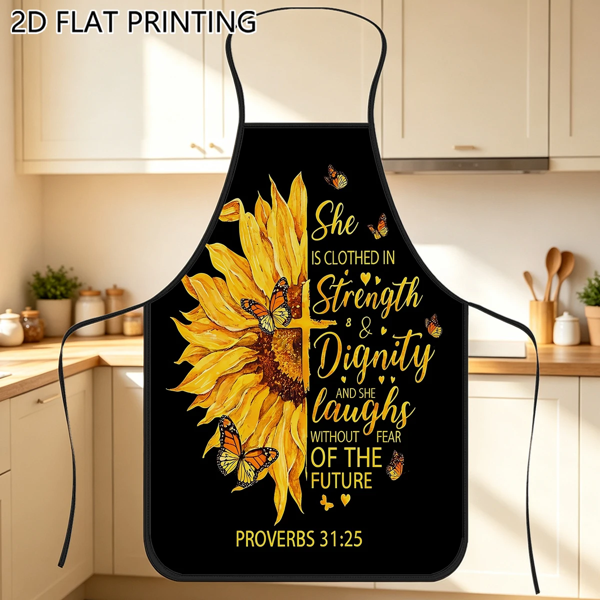 Home Cooking Quotes - 1pc Sunflower Butterfly Bible Quote Pattern