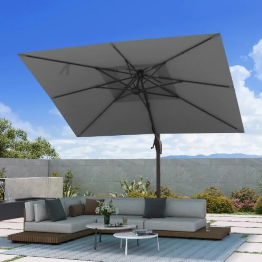 10 X 13 Feet Cantilever Outdoor Patio Umbrella with Base Included