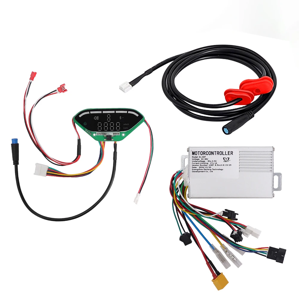1 Set Kit Pengontrol Dasbor untuk Skuter Listrik S1-E9T Kit Pengontrol Layar Pengontrol 17A 36V 350W Suku Cadang Aksesori