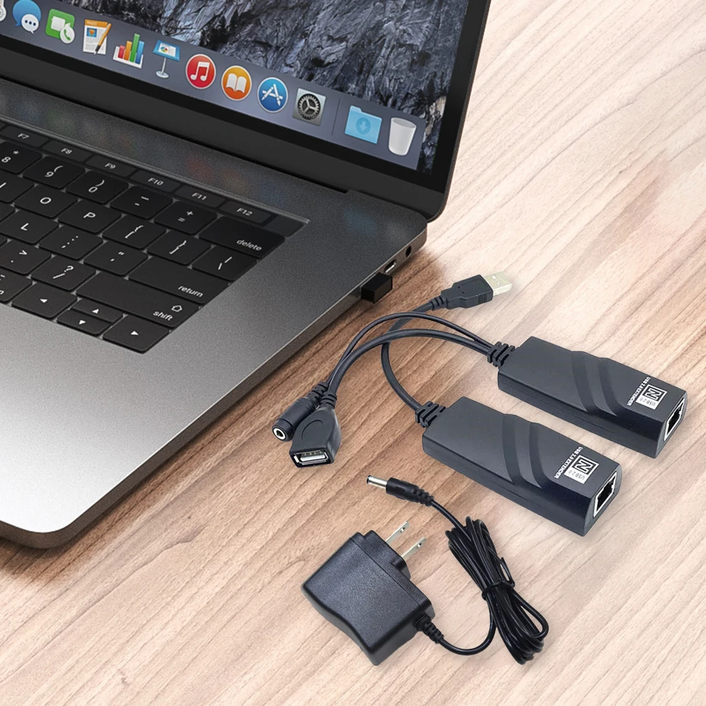 USB Ethernet Extender Connections Up To 100m Ethernet Extension Cable Over Cat5 Cat5E Cat6 for Camera Mouse Keyboard
