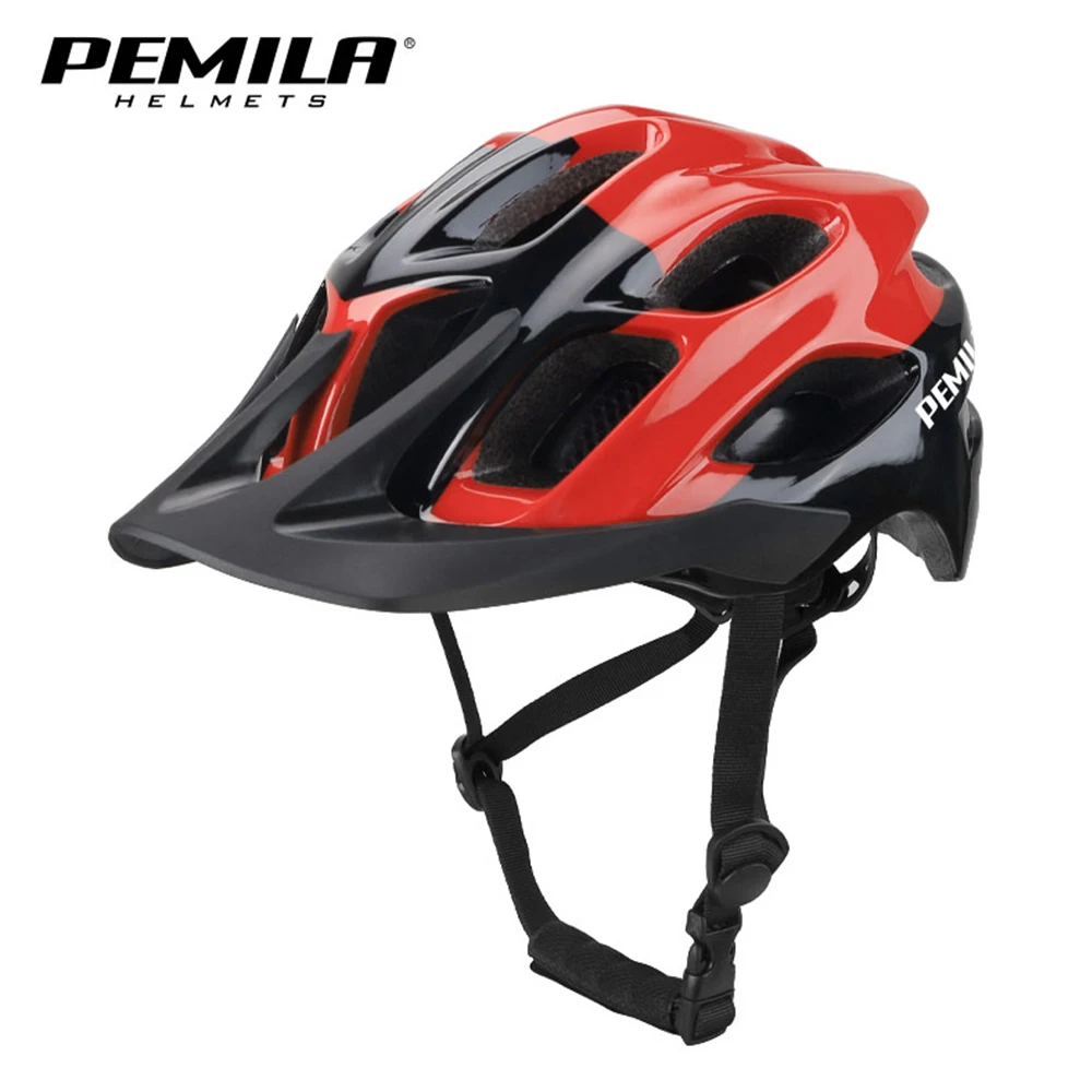 PEMILA DH MTB Bicycle Helmet Integrally-molded Outdoor Sports Road Mountain Bike Helmet Ultralight Racing Riding Cycling Helmet