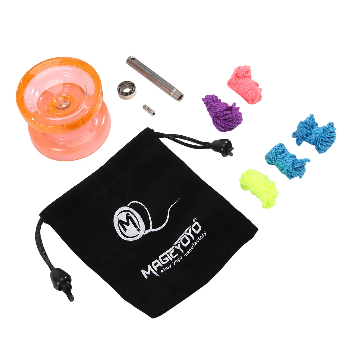 MAGICYOYO K2 Plus Crystal Responsive Yoyo,Dual Purpose Yo-Yo with Replacement Unresponsive Bearing for Intermediate,Orange